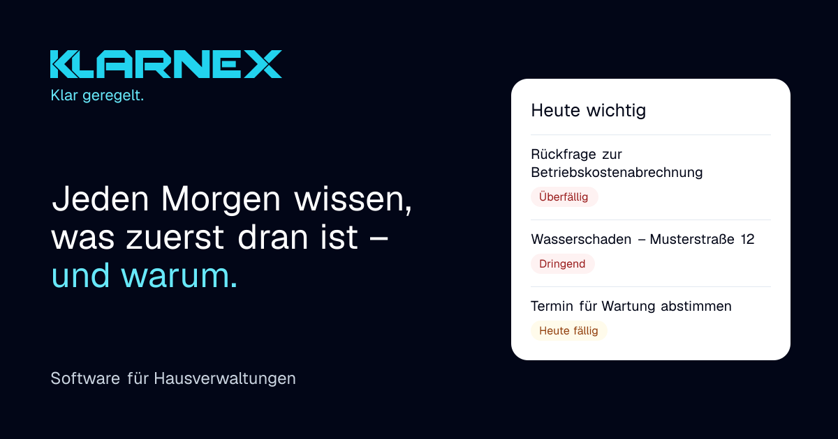 KLARNEX – Software für Hausverwaltungen